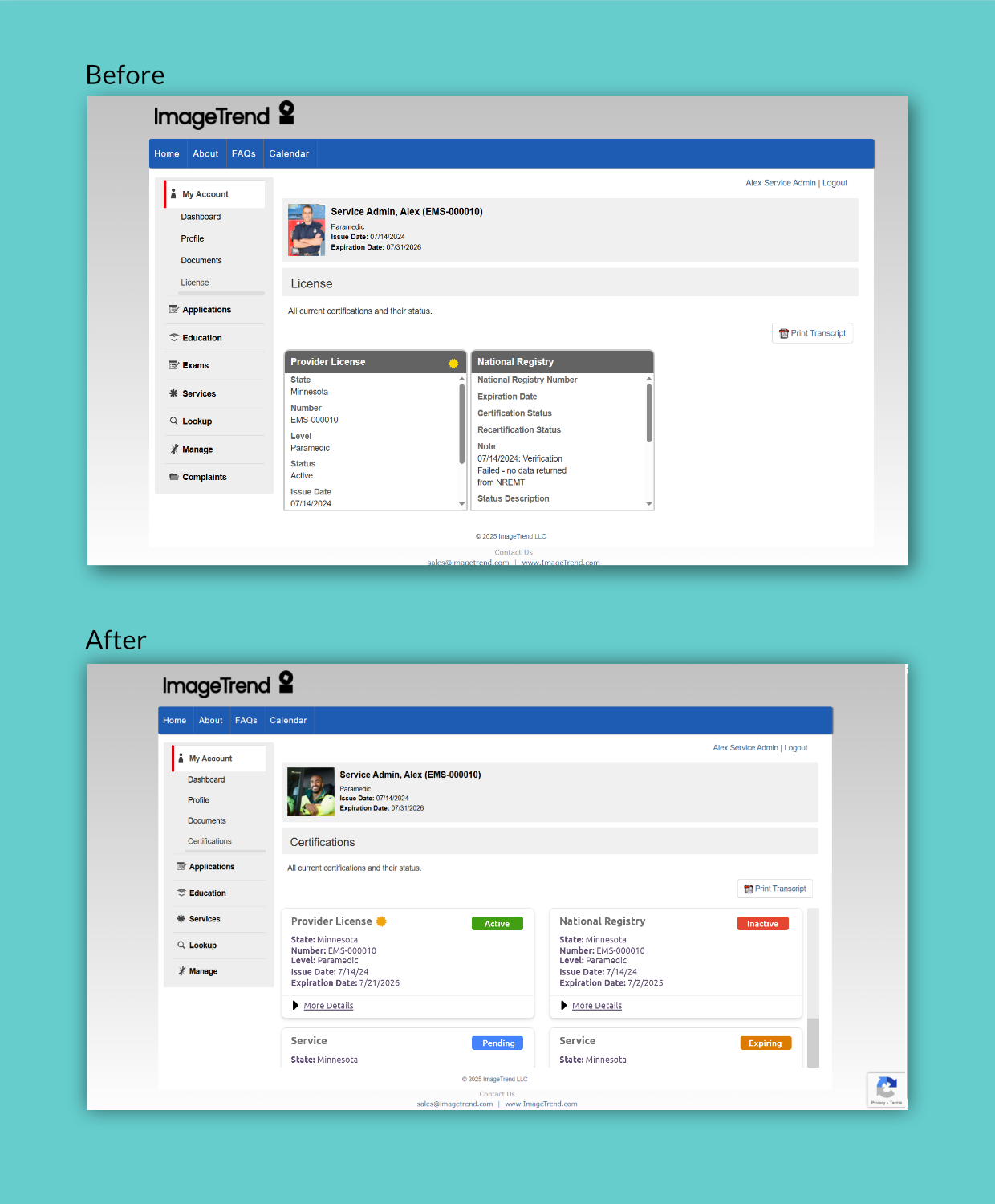 ImageTrend License Management Refresh